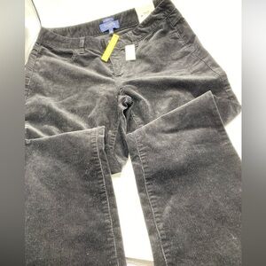 Talbots Pants 10P 10 Petite Curvy Bootcut Corduroy Black Slimming